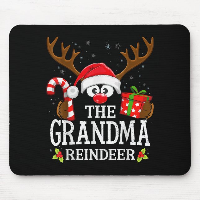 Christmas Matching The Grandma Reindeer Family  Mouse Pad (Front)