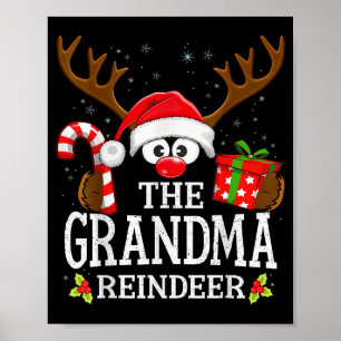 Christmas Matching The Grandma Reindeer Family  Poster