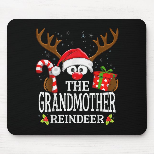 Christmas Matching The Grandmother Reindeer Family Mouse Pad (Front)
