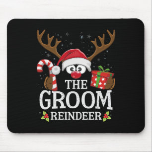 Christmas Matching The Groom Reindeer Family Mouse Pad
