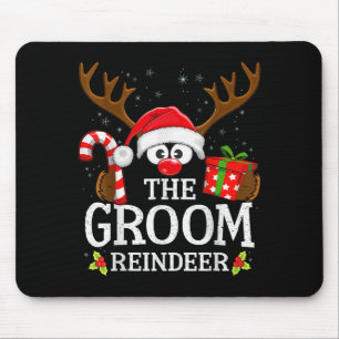 Christmas Matching The Groom Reindeer Family Mouse Pad