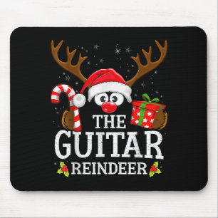 Christmas Matching The Guitar Reindeer Family  Mouse Pad