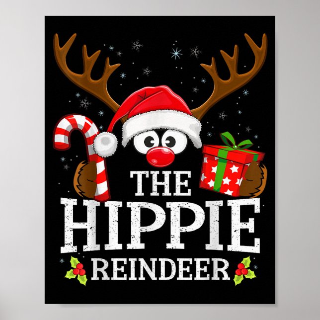 Christmas Matching The Hipe Reindeer Family  Poster (Front)