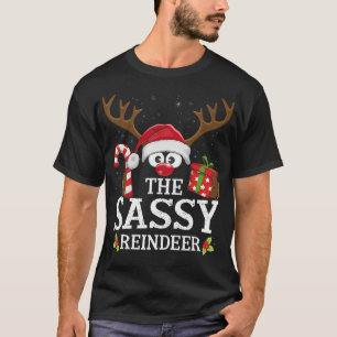 Christmas Matching The Sassy Reindeer Family T-Shirt