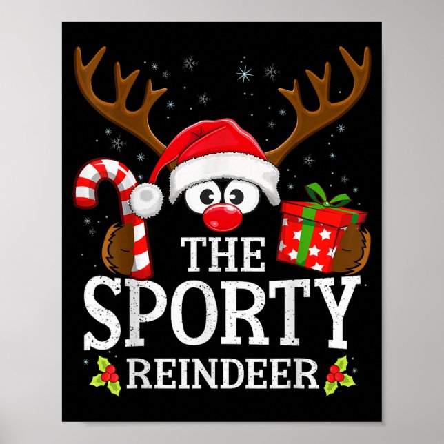 Christmas Matching The Srty Reindeer Family  Poster (Front)