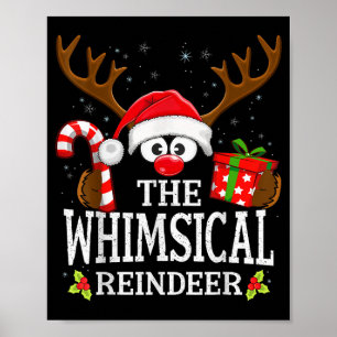Christmas Matching The Whimsical Reindeer Family  Poster