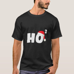 Christmas Math Cubed Ho Ho Ho Santa Hat Xmas Teach T-Shirt