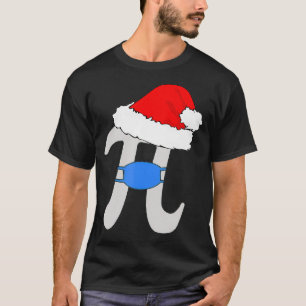Christmas Math PI Mask Santa Hat Costume Teacher T-Shirt