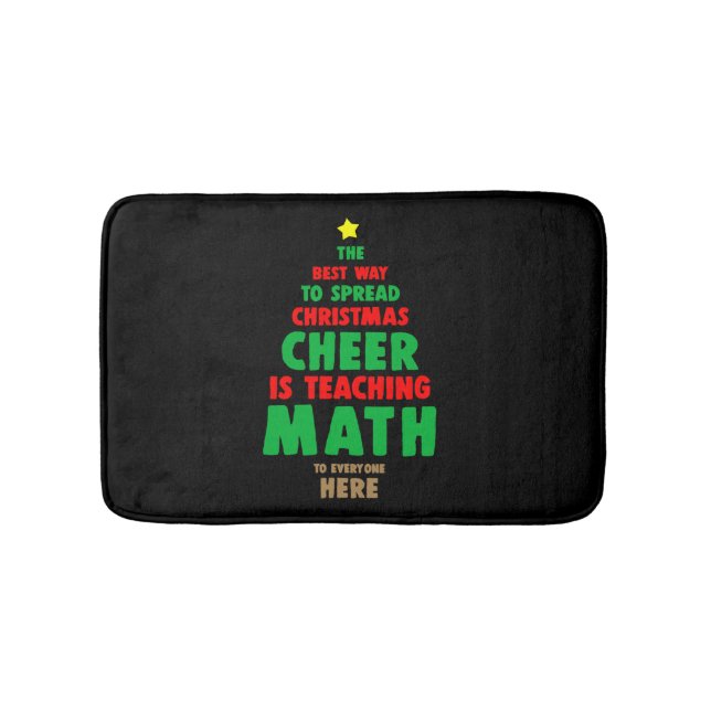 Christmas Math Teacher Bath Mat (Front)