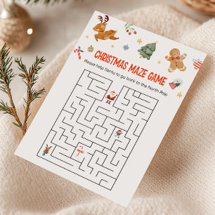 Christmas Maze Game Holiday Card