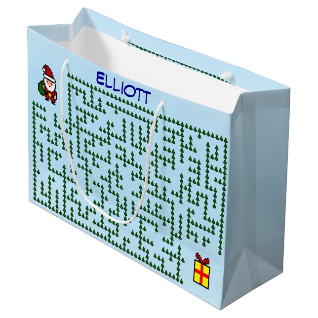 Christmas Maze Gift Bag (Front Angled)
