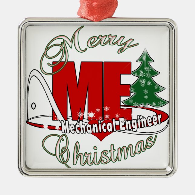 CHRISTMAS ME MECHANICAL ENGINEER METAL ORNAMENT (Front)
