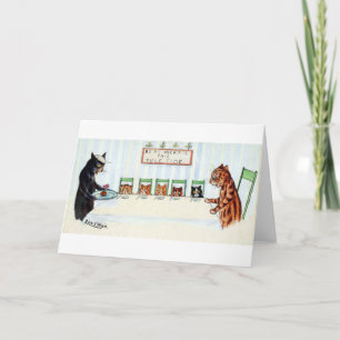 Christmas meal, Louis Wain Holiday Card