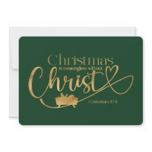 CHRISTMAS MEANINGLESS WITHOUT CHRIST Holiday Card