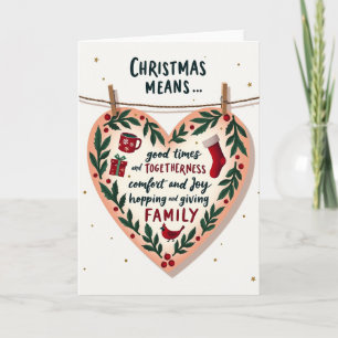 Christmas Means Family Togetherness Card