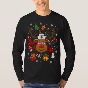 Christmas Medical Crew Nurse Reindeer Xmas T-Shirt