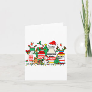 Christmas Medication Bottles Funny Nurse Humor  Card