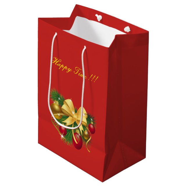 Christmas Medium Gift Bag (Front Angled)