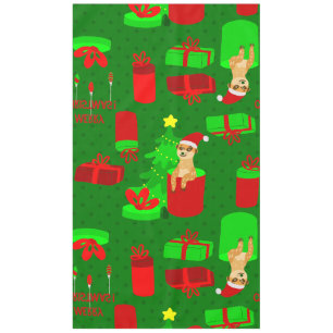 christmas meerkat santa funny mongoose  tablecloth