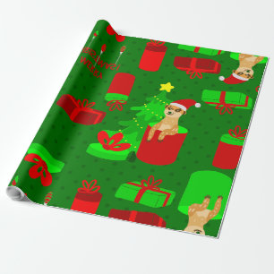 christmas meerkat santa funny mongoose wrapping paper