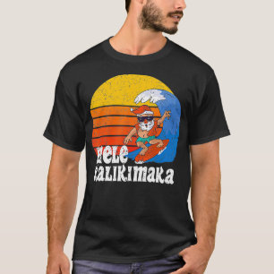Christmas Mele Kalikimaka Surfing Santa Hawaiian T-Shirt