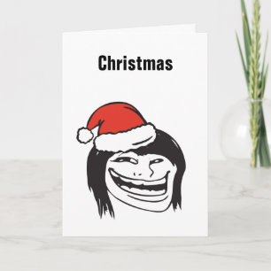 Christmas Meme Troll Le Me Woman Custom EDITABLE Holiday Card