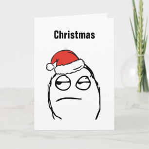Christmas Memes Troll Unimpressed Custom EDITABLE Holiday Card