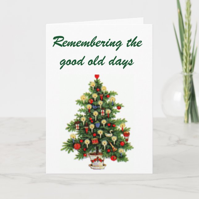 CHRISTMAS MEMORIES OLD DAYS & GOOD FRIENDS HOLIDAY CARD (Front)