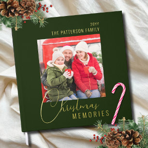 Christmas Memories Real Foil Family Photo Guest Book
