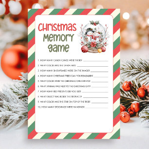 Christmas Memory Game Holiday Card