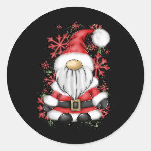 Christmas Men Mr Claus Santa Gnome Christmas Pajam Classic Round Sticker