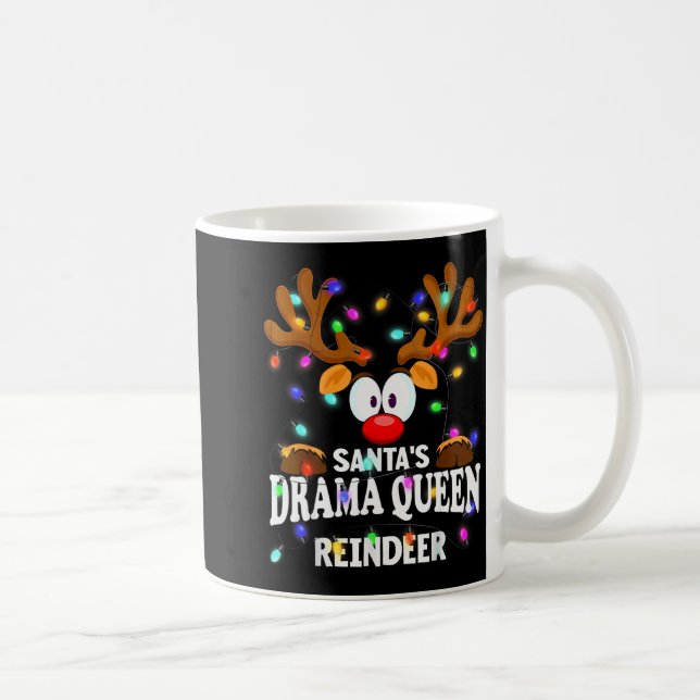 Christmas Men Women Santa's Drama Queen Reindeer  Coffee Mug (Right)