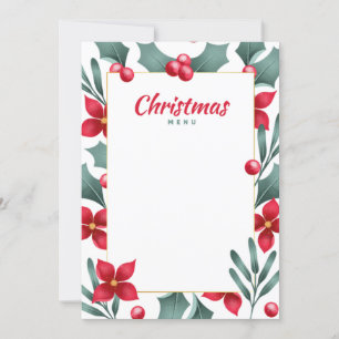 Christmas Menu Card