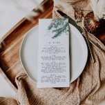 Christmas Menus | Winter Wedding Menu<br><div class="desc">This is a festive holiday menu featuring an elegant font and a beautiful watercolor evergreen branch. Edit all wording and colours*. The only colours that are not editable are the colours of the watercolor branch. // For matching designs, search EIRA in the Sincerely By Nicole Zazzle store. * If you...</div>