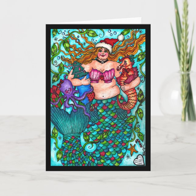 Christmas Mermaid Card (Front)