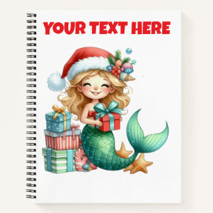 Christmas Mermaid Kids Journal – Personalised Note