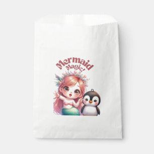 Christmas Mermaid Magic Card with Penguin Fun Favour Bag