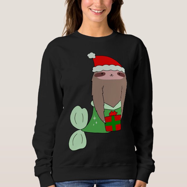 Christmas Mermaid Sloth Sweatshirt (Front)
