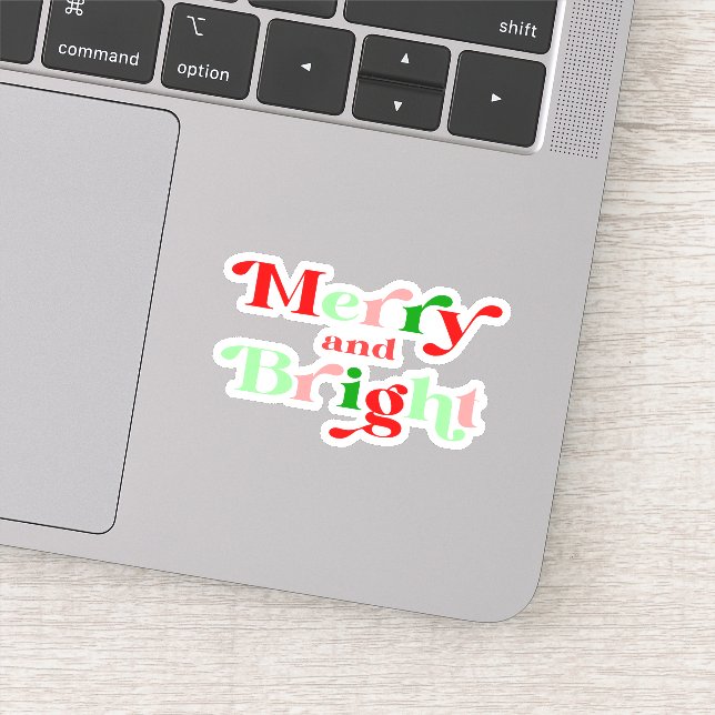 Christmas merry and bright xmas Sticker (Detail)