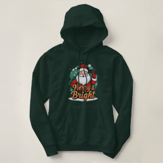 Christmas – “Merry & Bright Santa” Hoodie