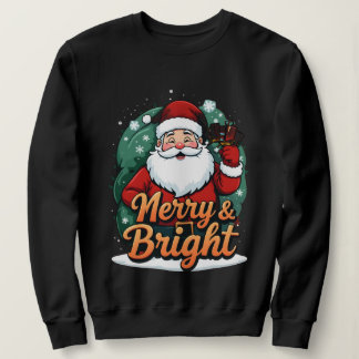 Christmas – “Merry & Bright Santa” Sweatshirt