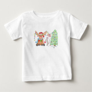 Christmas - Merry Christ-Moose! Baby T-Shirt