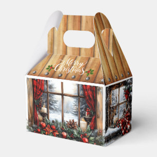 Christmas Merry Christmas Country Cabin Favour Box