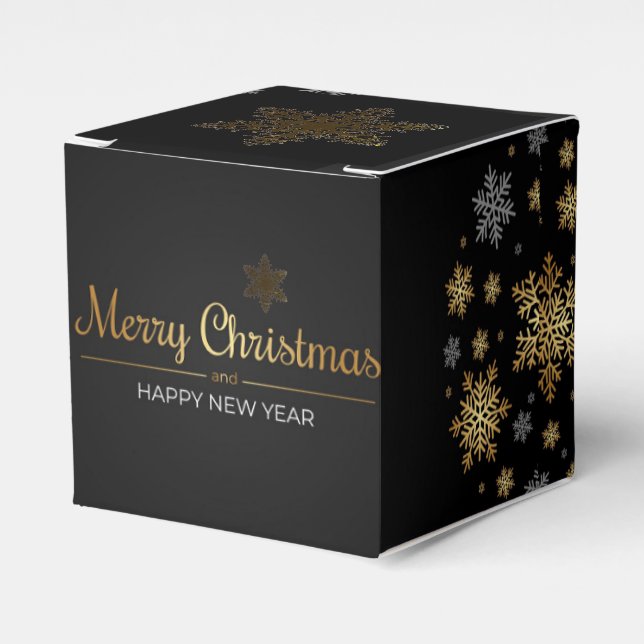 Christmas Merry Christmas Favor Gift Box (Front Side)