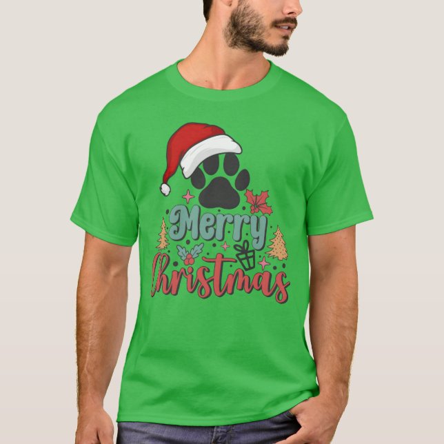 Christmas Merry Christmas For Gift Christmas Dog r T-Shirt (Front)