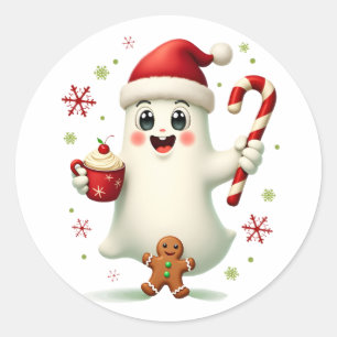 Christmas Merry Christmas For Gift Christmas Ghost Classic Round Sticker