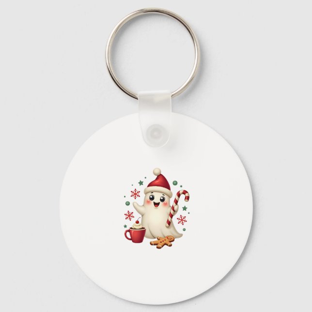 Christmas Merry Christmas For Gift Christmas Ghost Key Ring (Front)