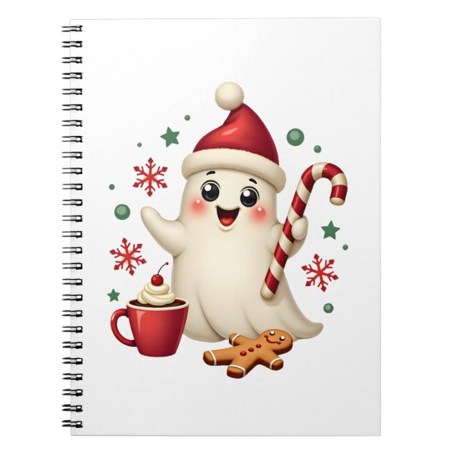 Christmas Merry Christmas For Gift Christmas Ghost Notebook (Front)