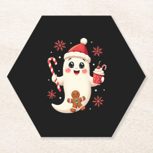 Christmas Merry Christmas For Gift Christmas Ghost Paper Coaster