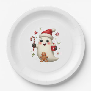 Christmas Merry Christmas For Gift Christmas Ghost Paper Plate